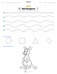 Red Kangaroo printable worksheet preview