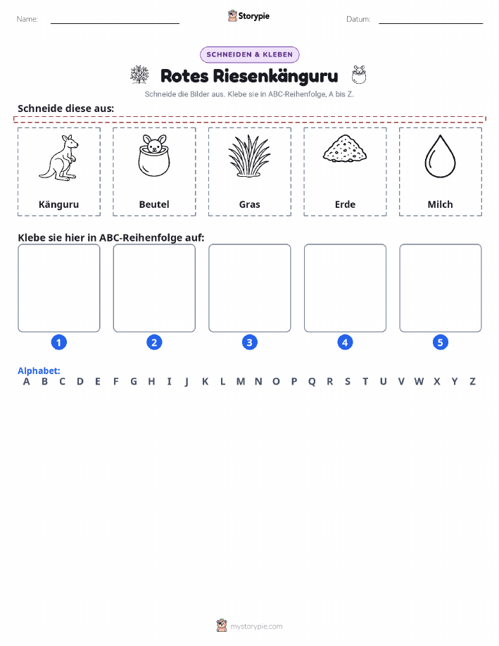 Schneiden & Einfügen Alphabet