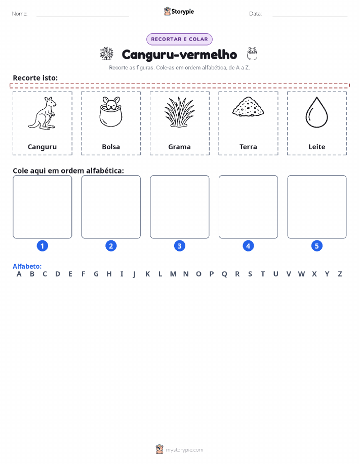 Recortar & Colar Alfabeto