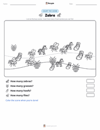 Zebra printable worksheet preview