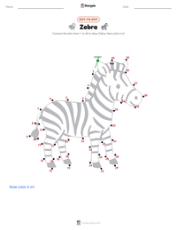 Zebra printable worksheet preview