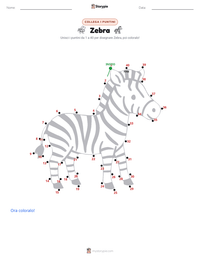 Anteprima della scheda stampabile di Zebra di pianura