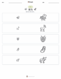 平原斑马 可打印工作表预览