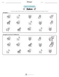 Anteprima della scheda stampabile di Zebra di pianura