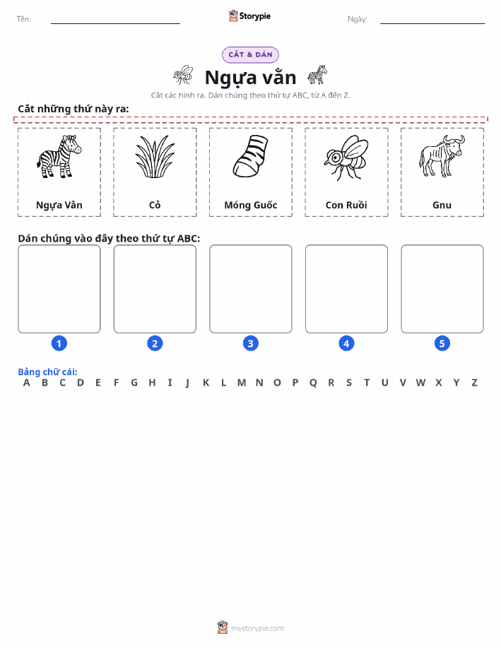 Cắt & Dán Chữ Cái