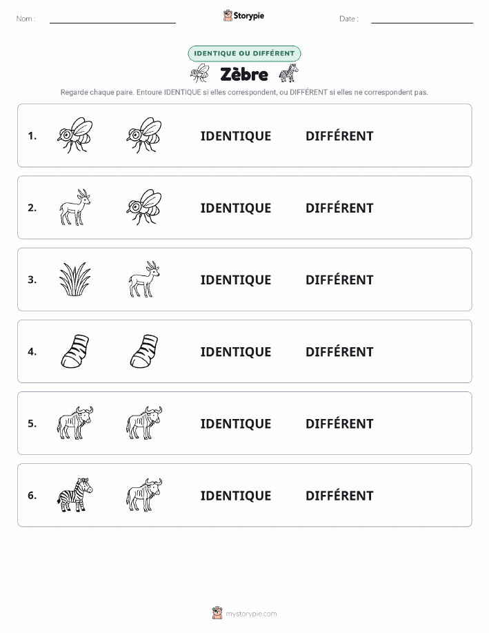 Identique ou Différent