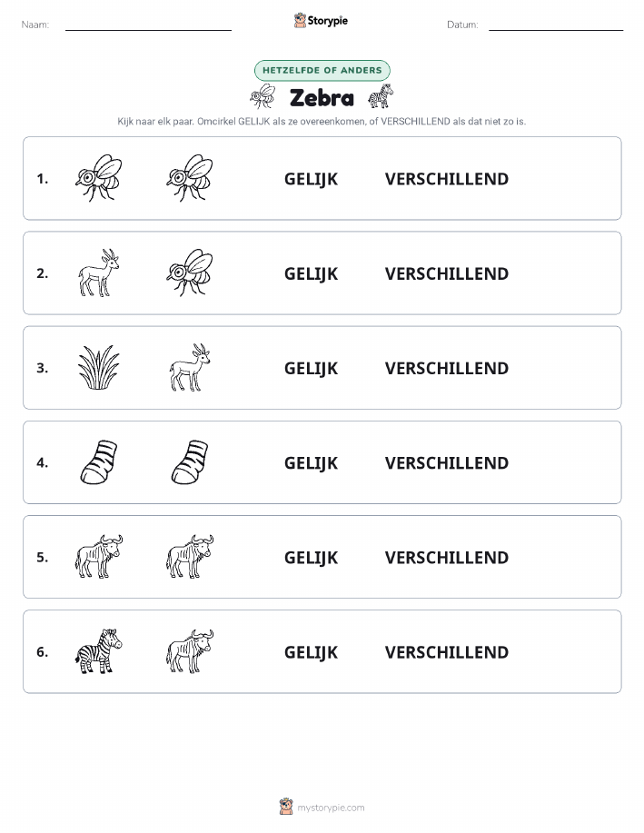 Zelfde of Verschillend
