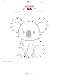 Koala druckbare Arbeitsblatt Vorschau
