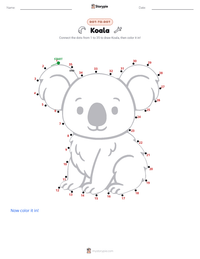 Koala printable worksheet preview