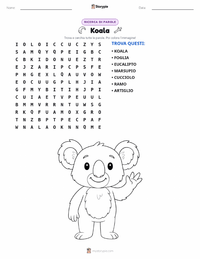 Anteprima della scheda stampabile di Koala