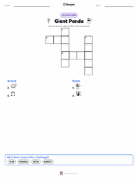 Giant Panda printable worksheet preview