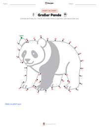 Großer Panda druckbare Arbeitsblatt Vorschau