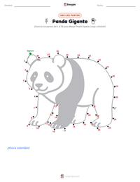 Vista previa de la hoja de trabajo imprimible de Panda Gigante