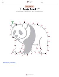 Aperçu de la feuille de travail imprimable Panda Géant