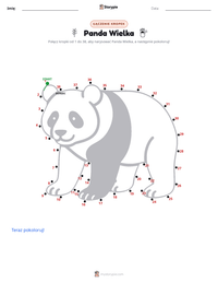 Podgląd drukowalnego arkusza ćwiczeń Panda wielka