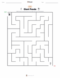 Giant Panda printable worksheet preview