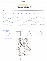 Podgląd drukowalnego arkusza ćwiczeń Panda wielka
