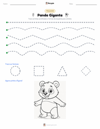 Prévia da folha de atividades imprimível Panda-gigante
