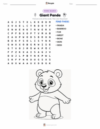 Giant Panda printable worksheet preview