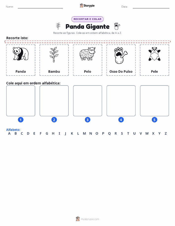 Recortar & Colar Alfabeto