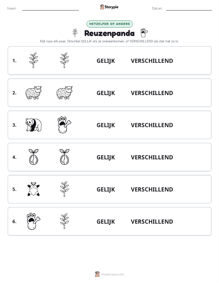Zelfde of Verschillend