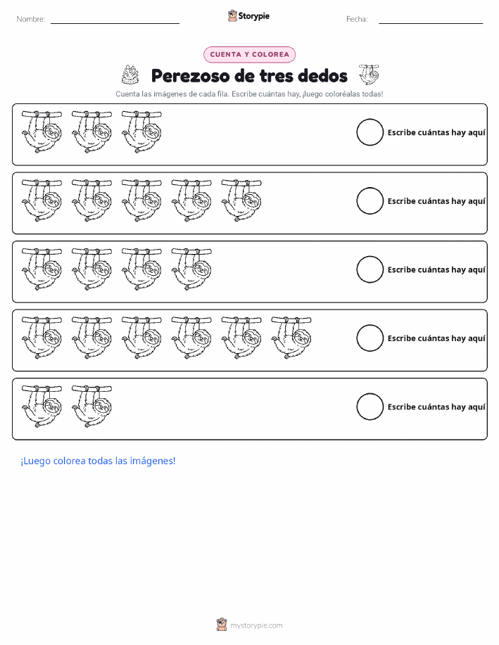 Contar y Colorear