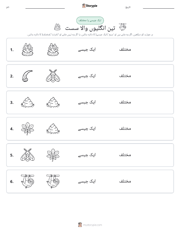 ایک جیسا یا مختلف