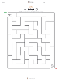 Sobek printable worksheet preview