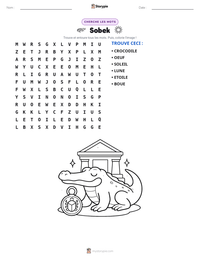 Aperçu de la feuille de travail imprimable Sobek