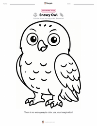 Snowy Owl coloring page for kids
