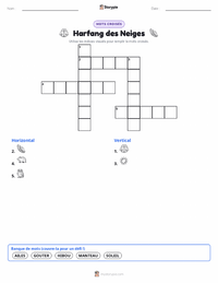 Aperçu de la feuille de travail imprimable Harfang des neiges
