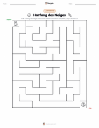 Aperçu de la feuille de travail imprimable Harfang des neiges