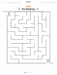 Kar Baykuşu yazdırılabilir çalışma sayfası önizlemesi