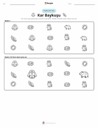 Kar Baykuşu yazdırılabilir çalışma sayfası önizlemesi