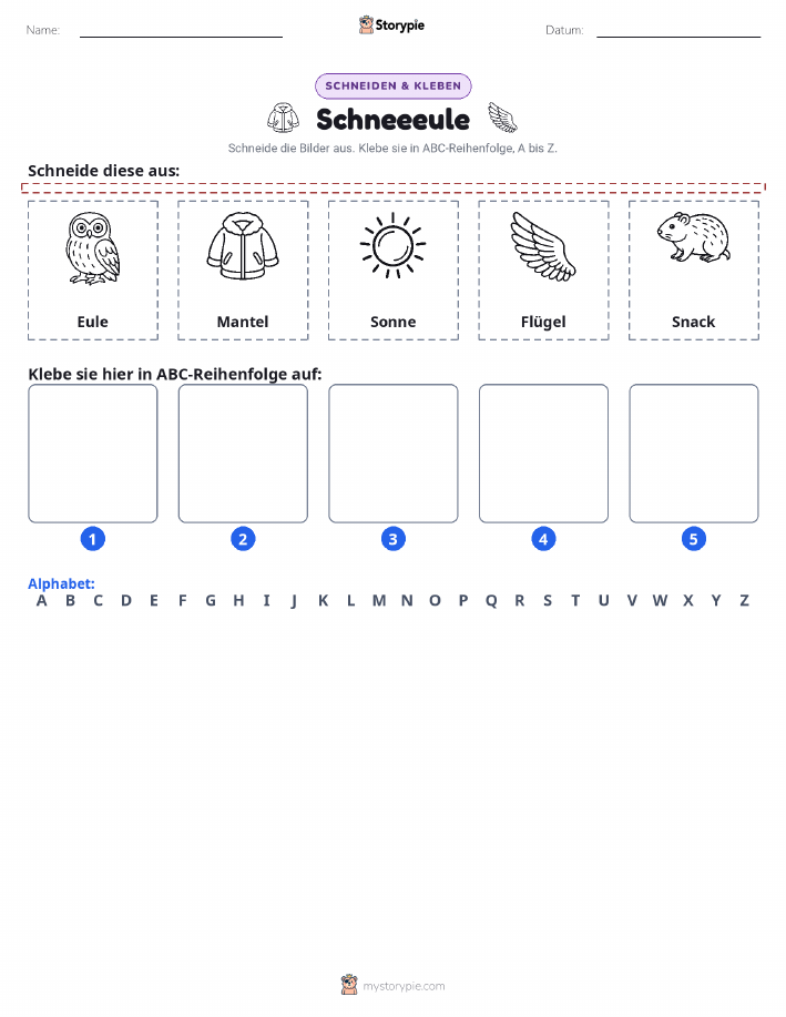 Schneiden & Einfügen Alphabet