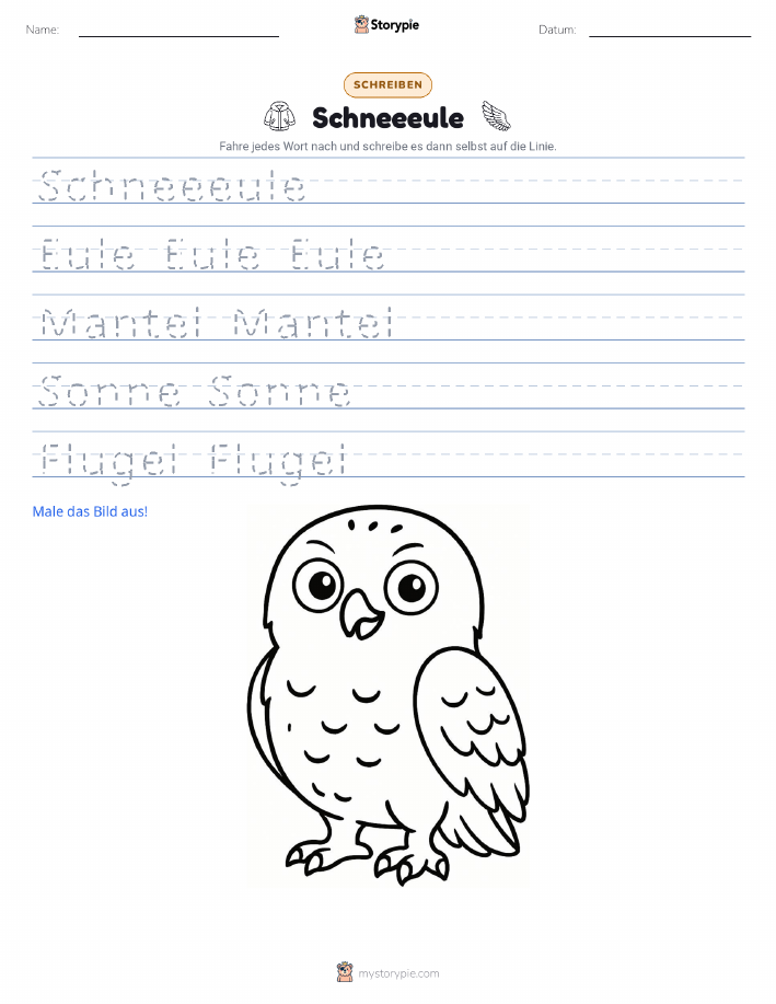 Schreibübung