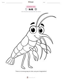 Krill coloring page for kids