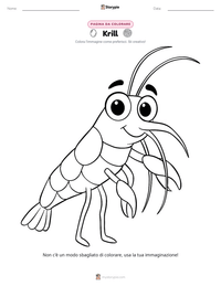 Pagina da colorare di Krill per bambini