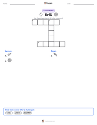 Krill printable worksheet preview