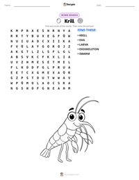 Krill printable worksheet preview