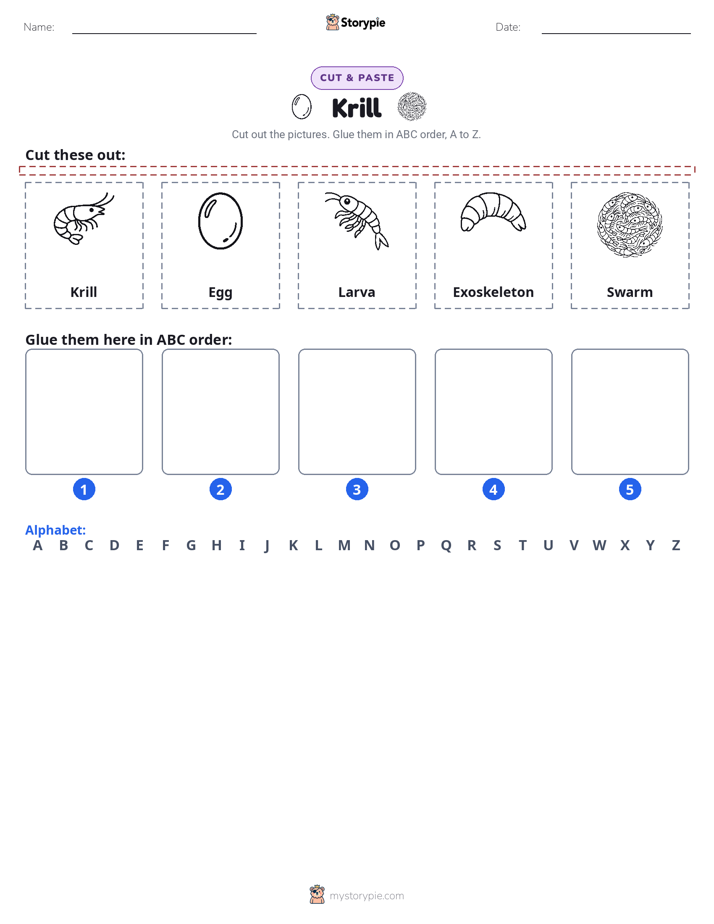 Cut & Paste Alphabet