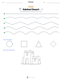 Kalahari Desert printable worksheet preview