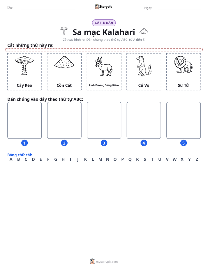 Cắt & Dán Chữ Cái