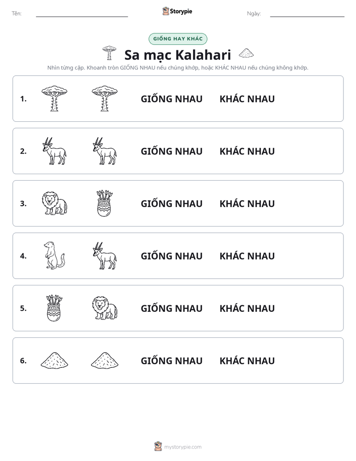 Giống Hay Khác