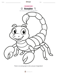 Scorpion printable worksheet preview