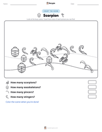 Scorpion printable worksheet preview