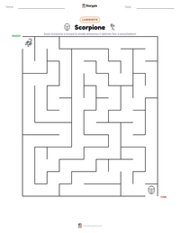 Anteprima della scheda stampabile di Scorpione