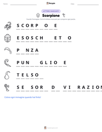 Anteprima della scheda stampabile di Scorpione