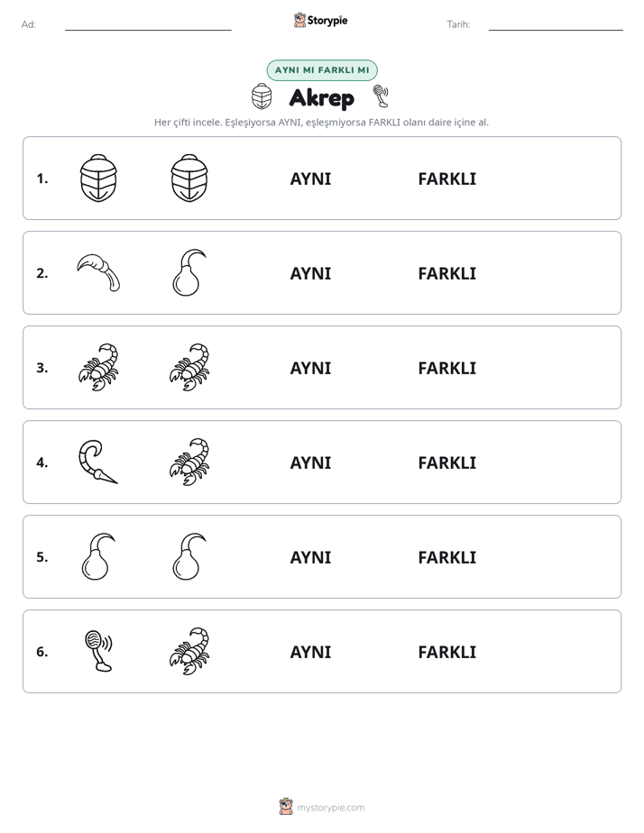 Aynı mı Farklı mı