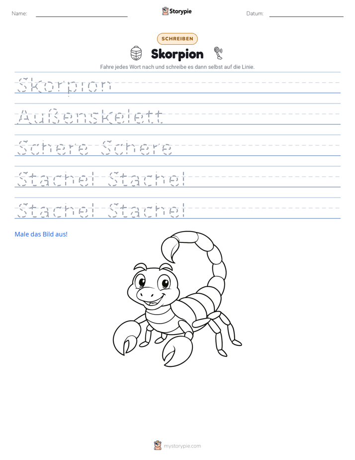Schreibübung